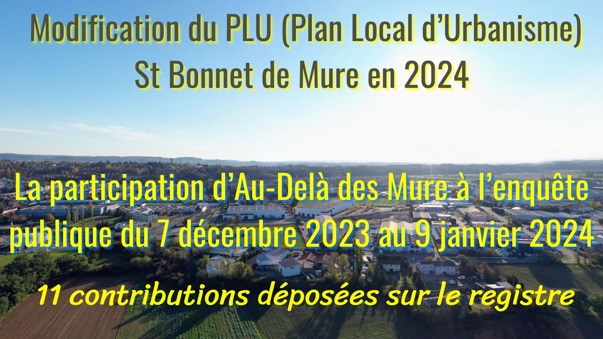 Modification du PLU St Bonnet de Mure en 2024